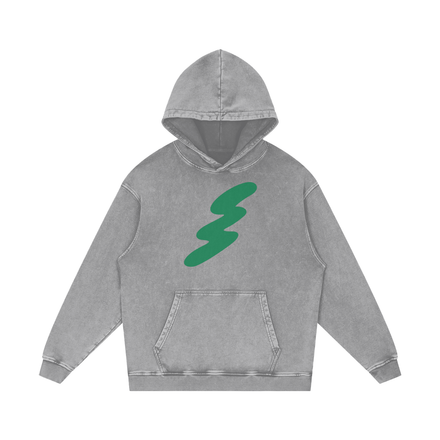 AURA GRAY LOGO HOODIE