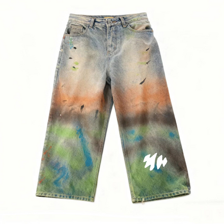 BAGGY DEMIN SPRAY JEANS